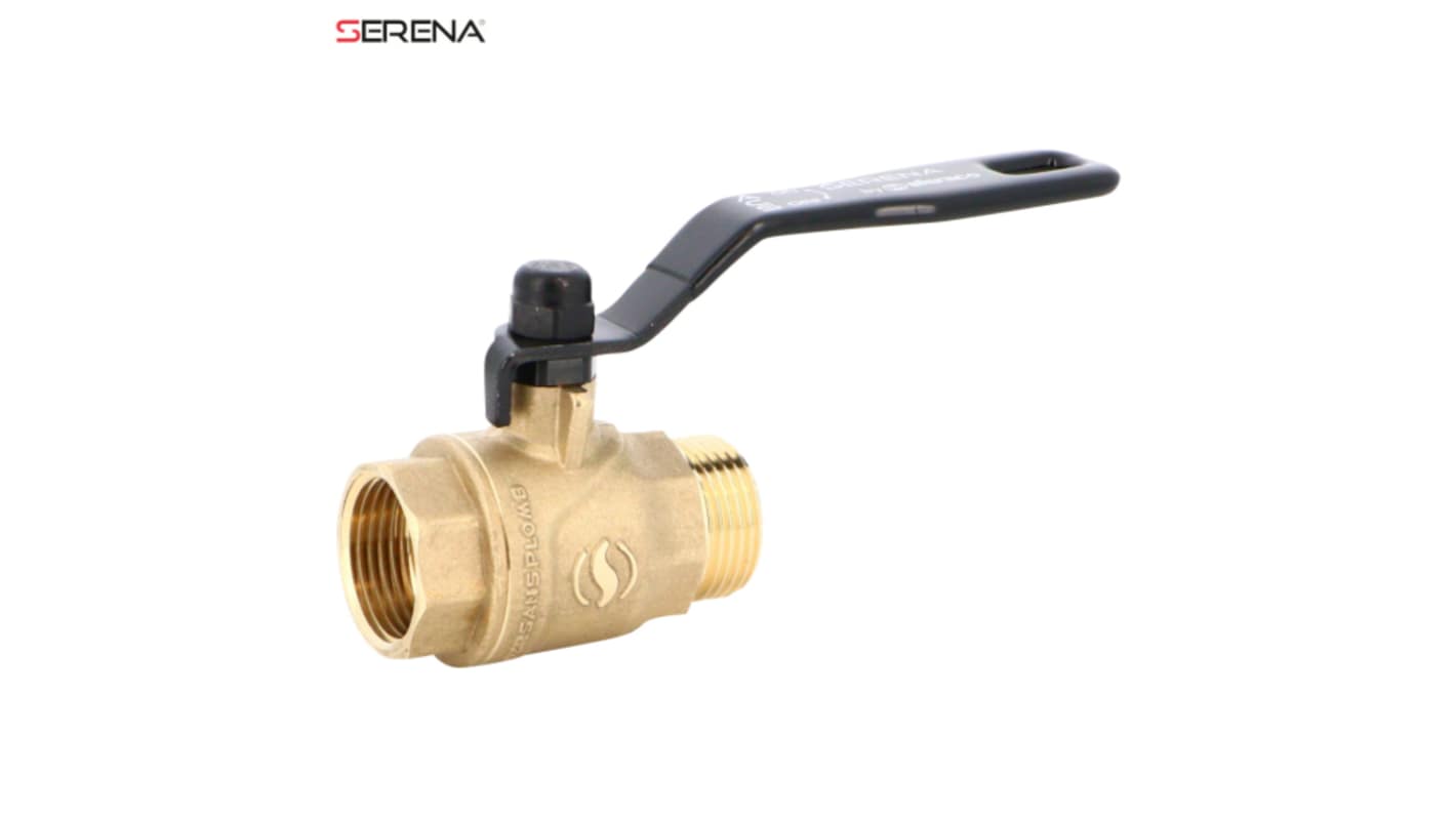 Sferaco Brass Ball Valve, Ball Valve, Threaded, BSP 3/8in, 40bar Operating Pressure