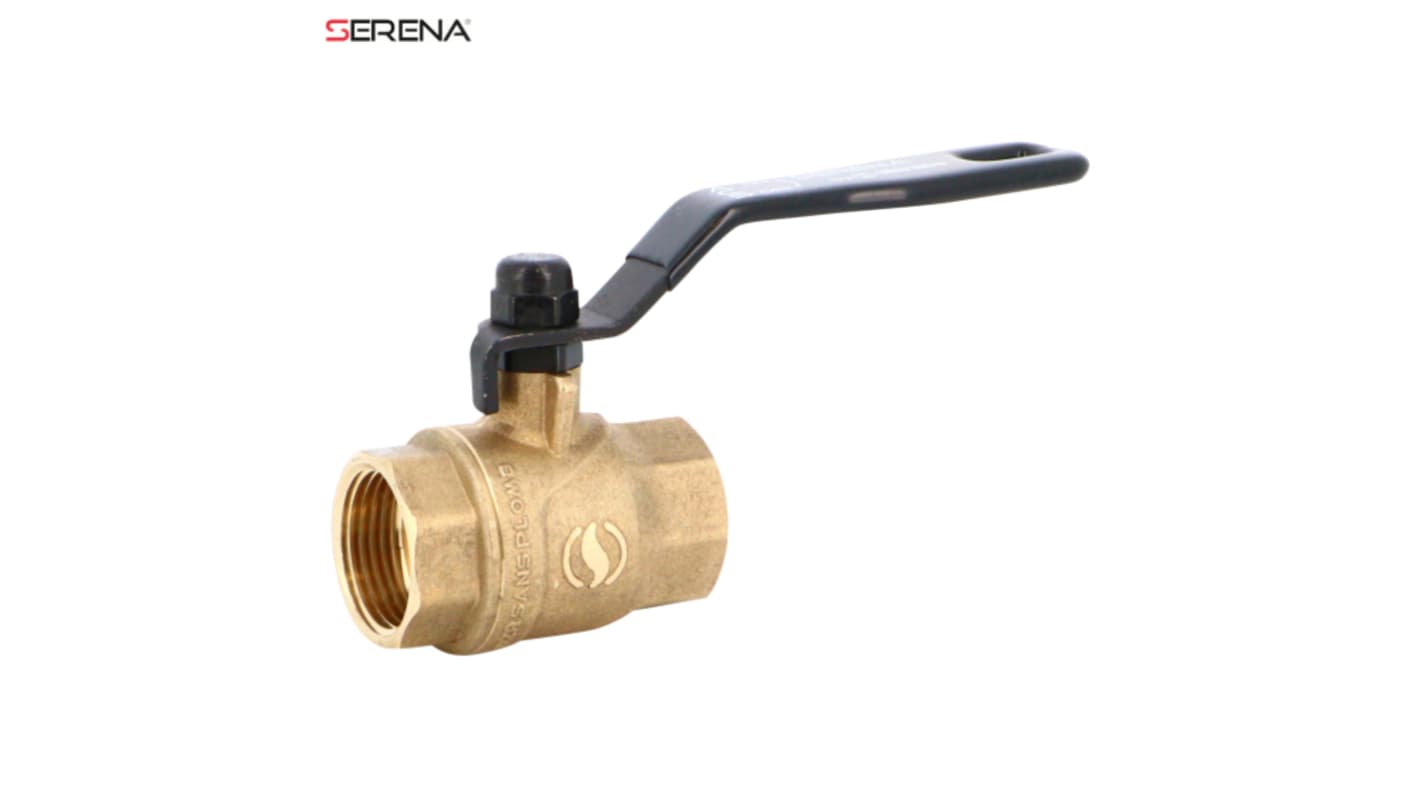 Sferaco Brass Ball Valve, Ball Valve, Threaded, BSP 3/4in, 40bar Operating Pressure