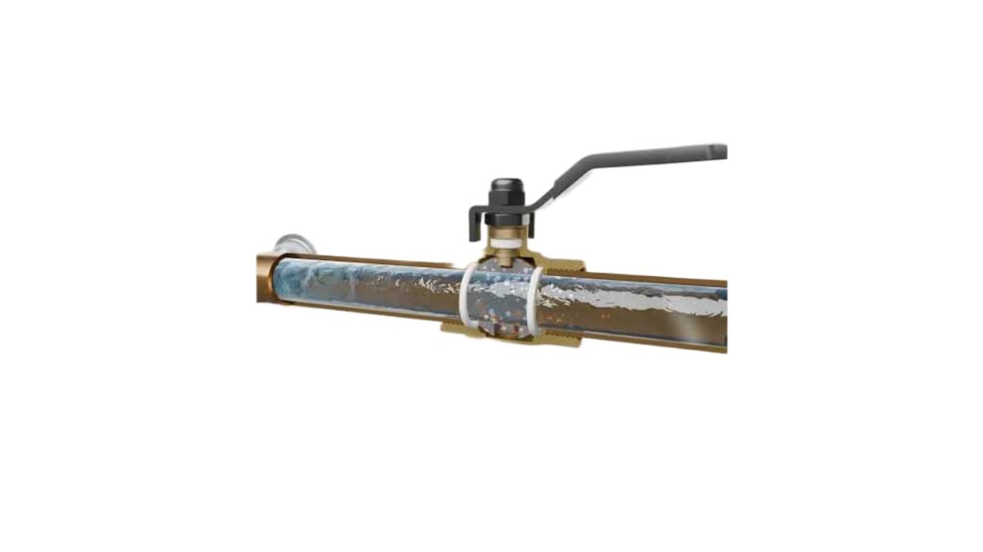 Sferaco Brass Ball Valve, Ball Valve, Threaded, BSP 1 1/2in, 40bar Operating Pressure