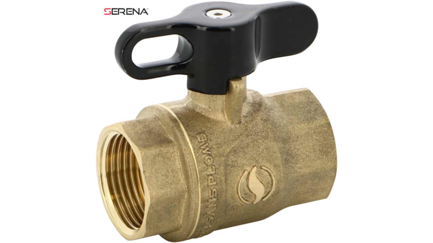 Sferaco Brass Ball Valve, Ball Valve, Threaded, BSP 1/4in, 40bar Operating Pressure