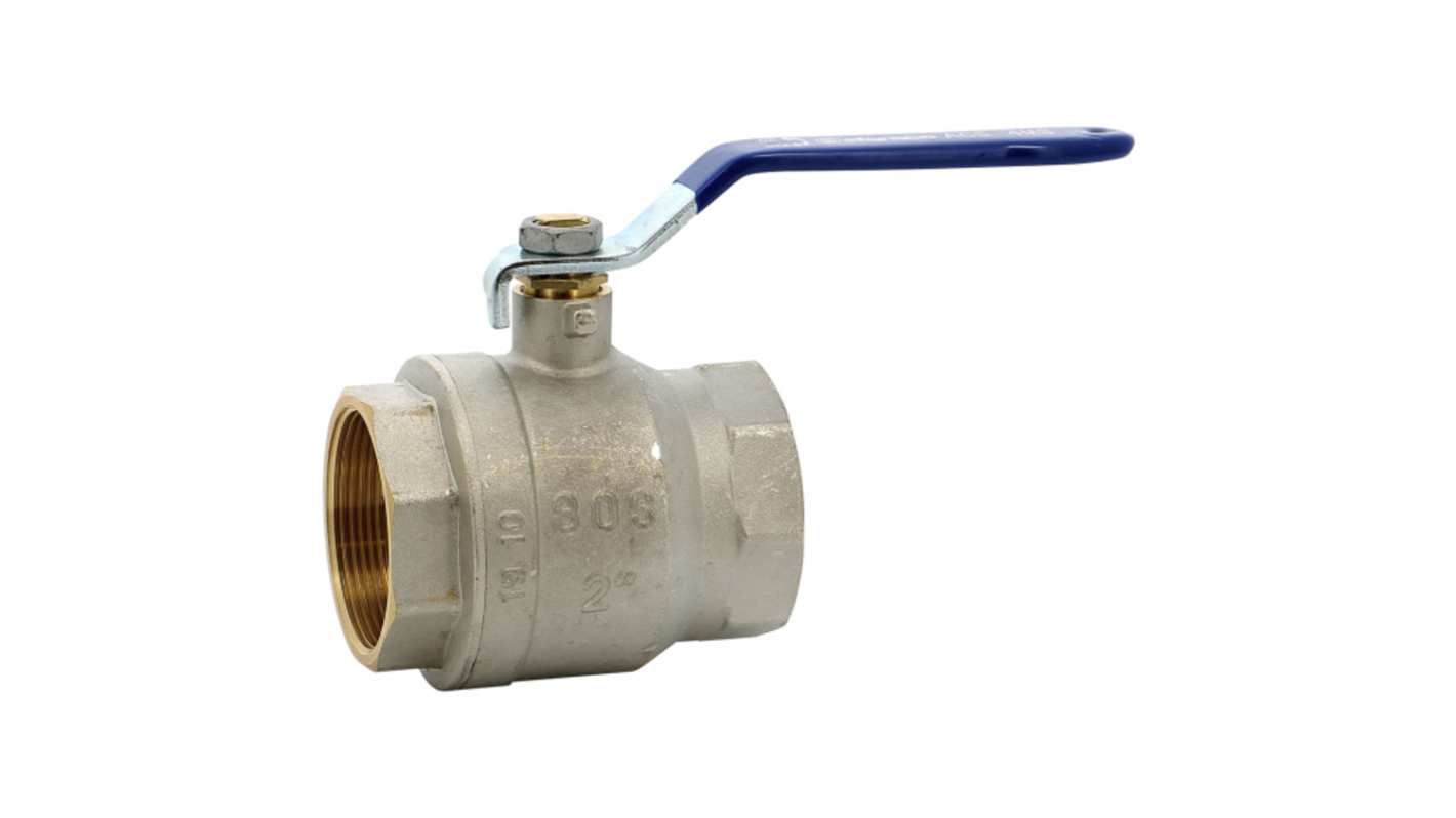 Sferaco Nickel Plated Brass Ball Valve, Ball Valve, Threaded, BSP 1/4in, 40bar Operating Pressure