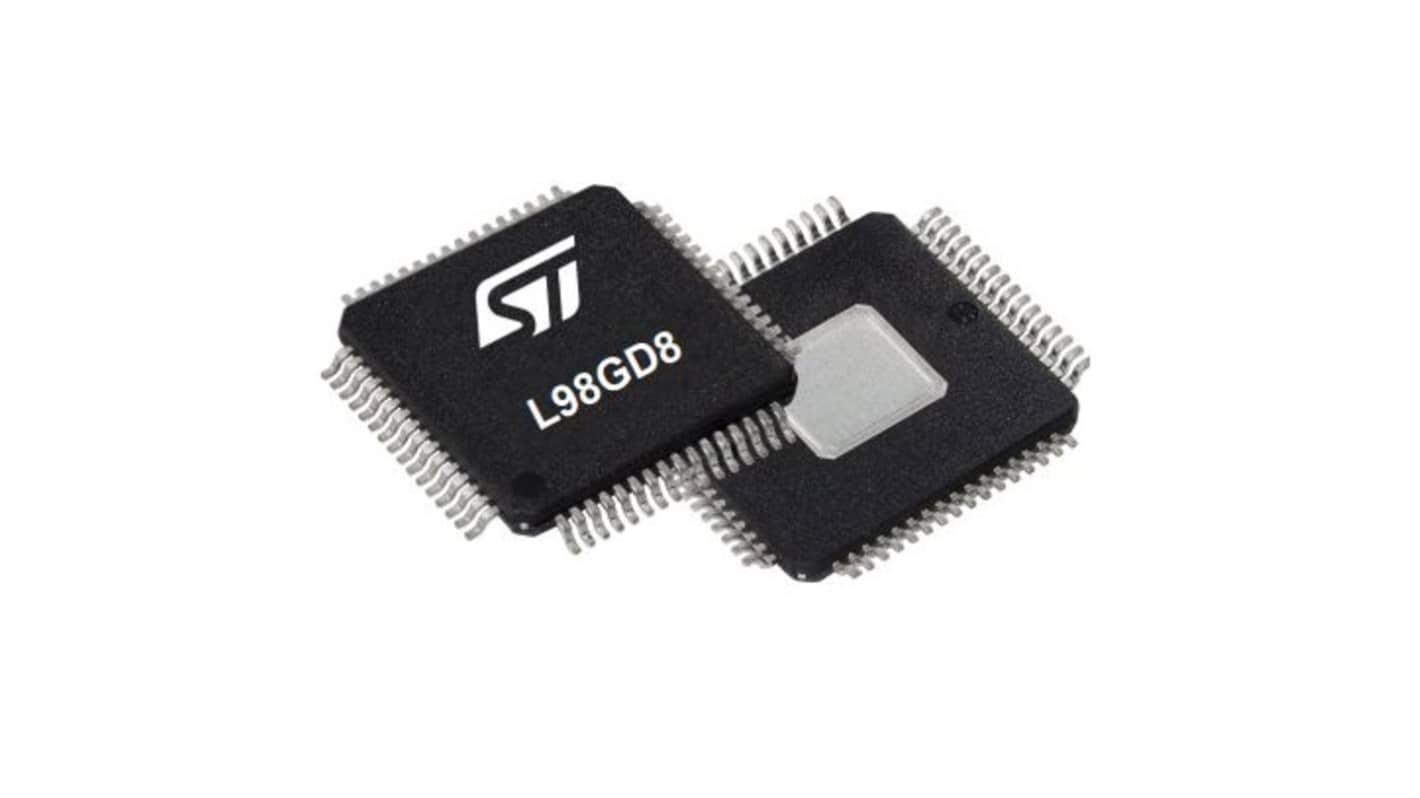 STMicroelectronics L98GD N/P-Channel-Channel MOSFET, 58 V, 64-Pin TQFP64 L98GD8TR