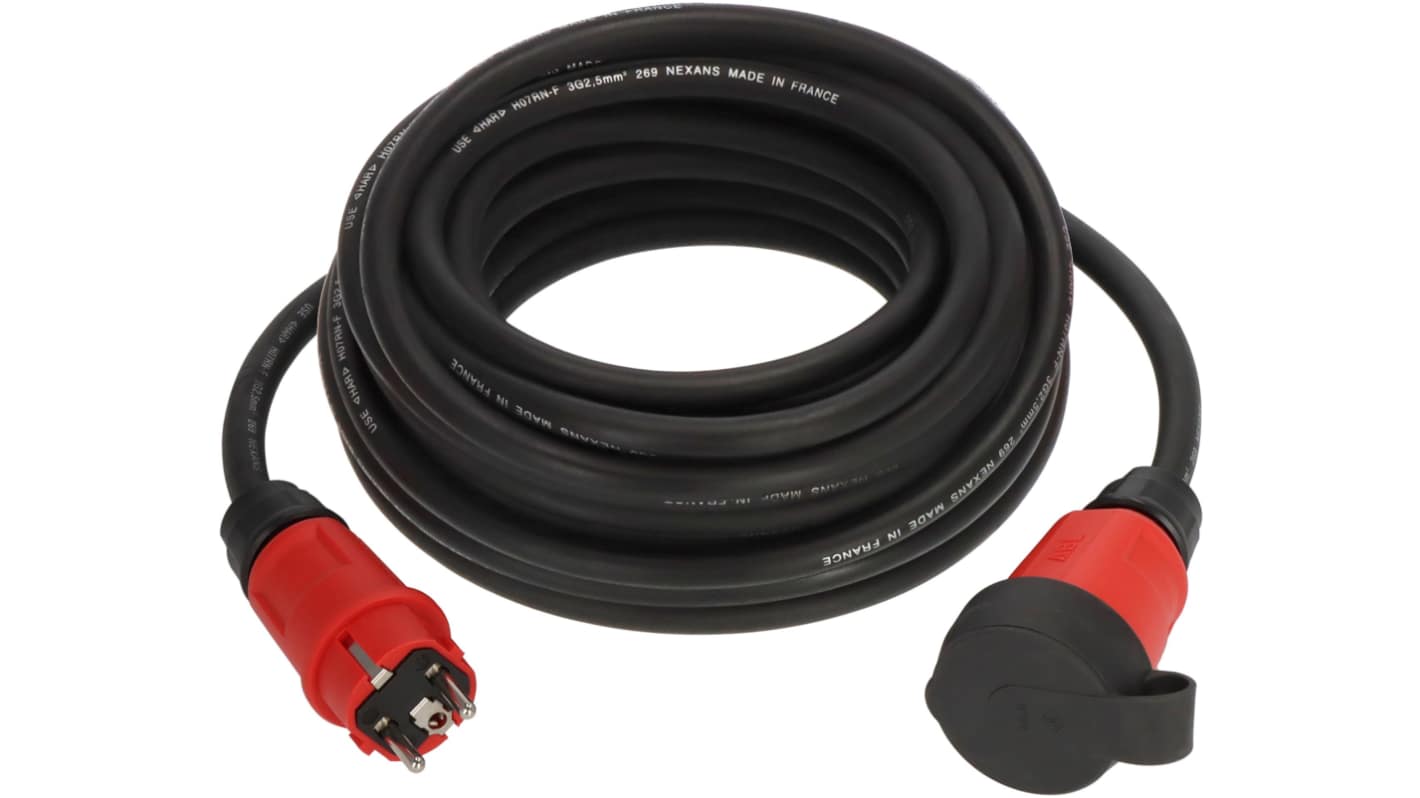 brennenstuhl 10m 1 Socket Type E - French Extension Lead, 230 V, IP44