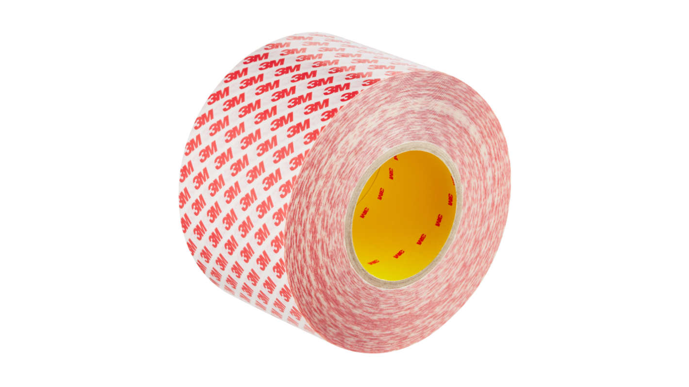 3M GPT 020F Red, White Double Sided Tape, 0.2mm Thick, ABS - 10.9 N/cm, Glass - 11.8 N/cm, Polycarbonate - 12.3 N/cm,