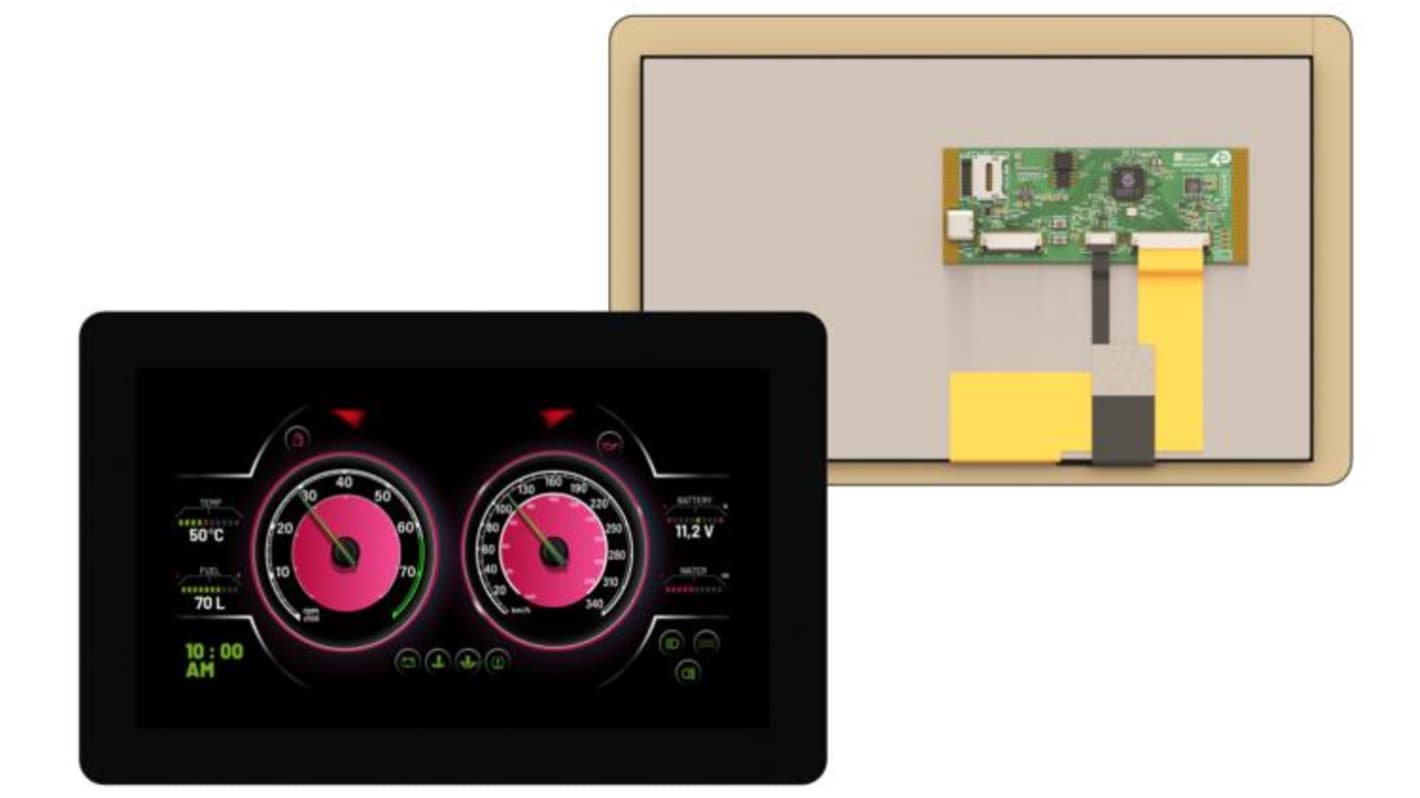 4D Systems RP2350-90CT-CLB TFT LCD Colour Display / Touch Screen, 9in, 800 x 480pixels