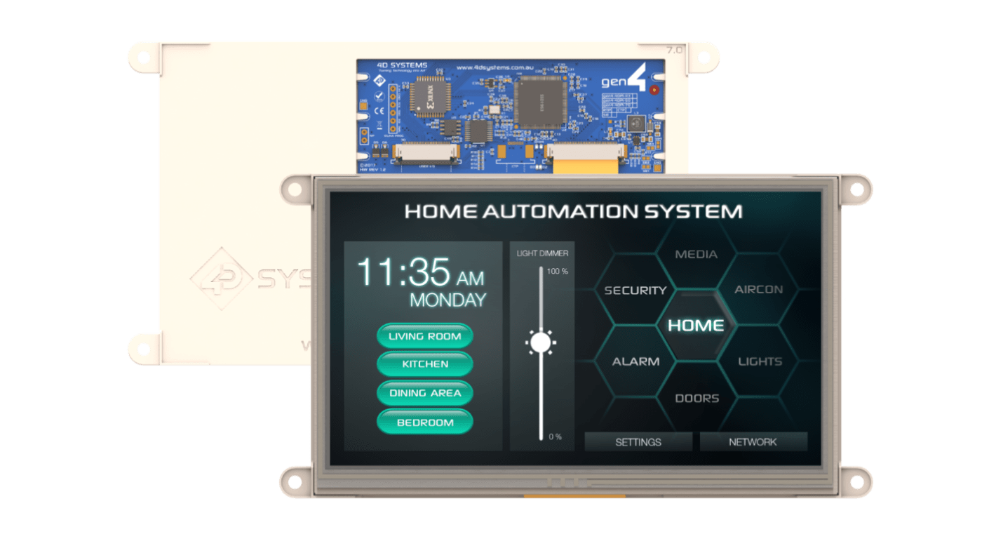 4D Systems gen4-4DPi-70T TFT LCD Colour Display / Touch Screen, 7in, 480 x 800pixels