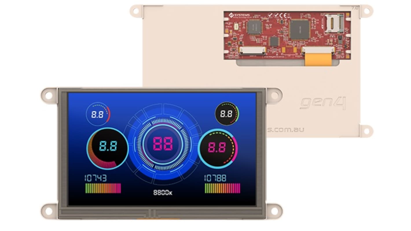 4D Systems gen4-uLCD-70D-WVA TFT LCD Colour Display, 7in, 800 x 480pixels