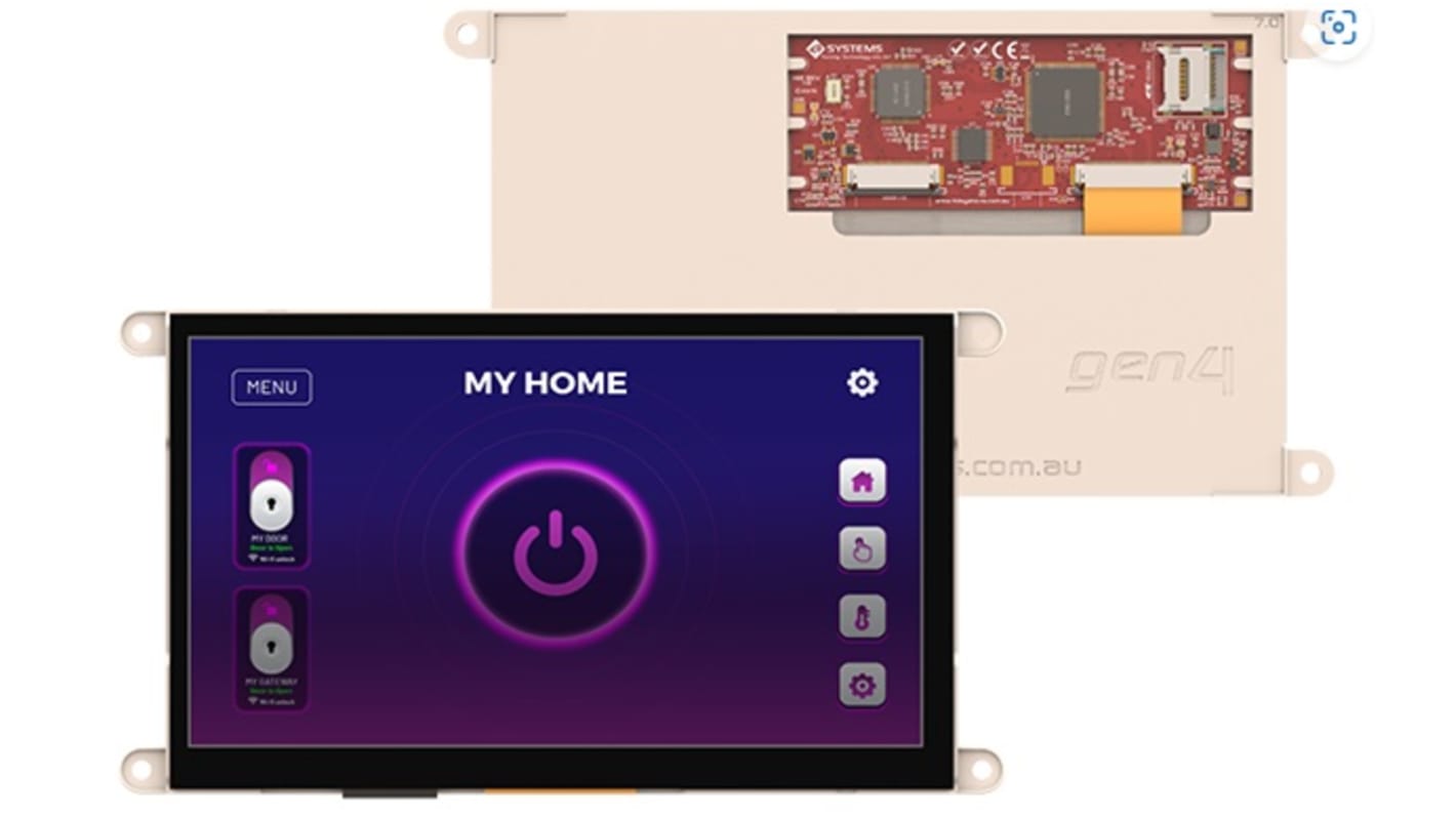 4D Systems gen4-uLCD-70DCT-WVA TFT LCD Colour Display / Touch Screen, 7in, 800 x 480pixels
