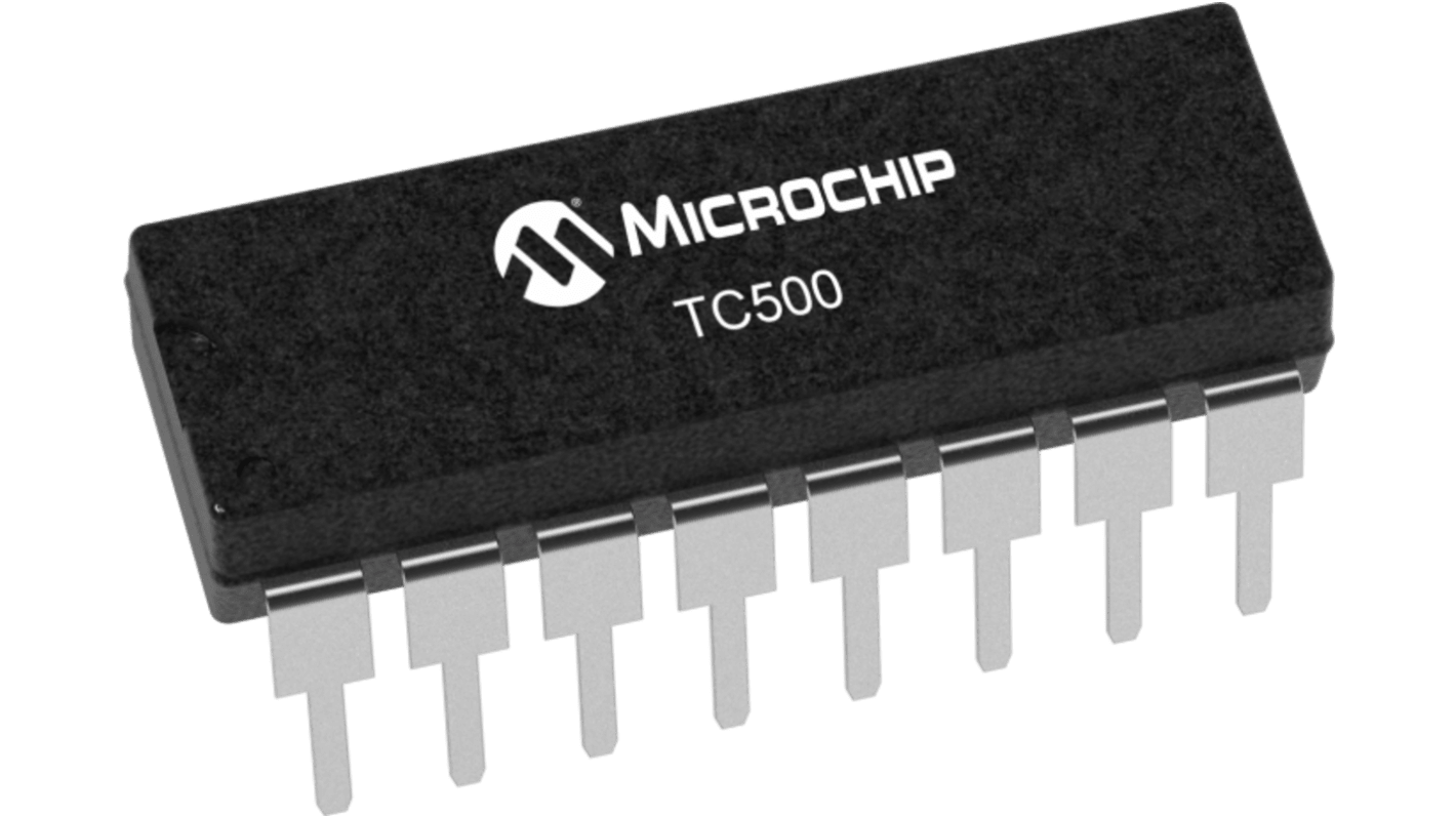 Interfaz analógica, TC500CPE, 16, 10sps, I2C, SPI, 8 canales, PDIP, 16 pines