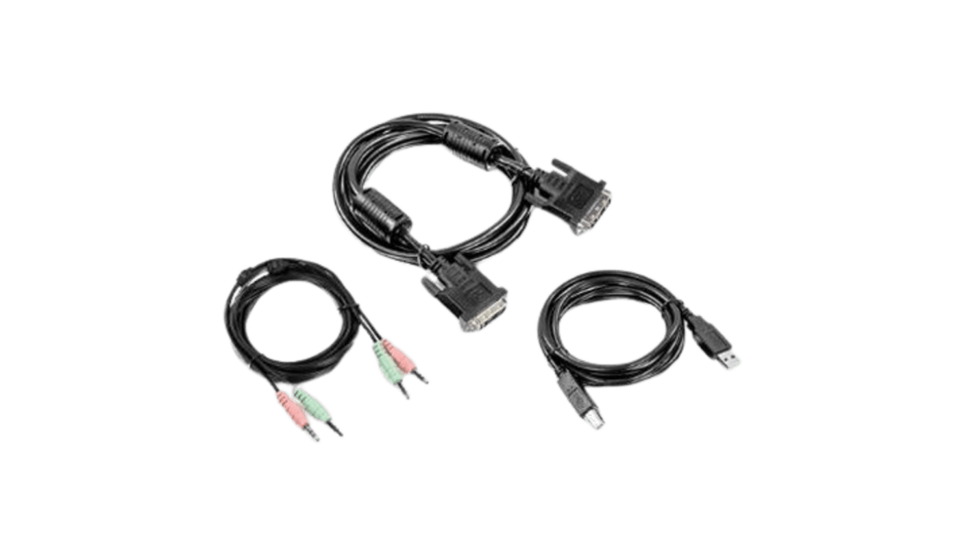 Trendnet Male 3.5 mm Jack, DVI-I, USB A to Male 3.5 mm Jack, DVI-I, USB B KVM Cable