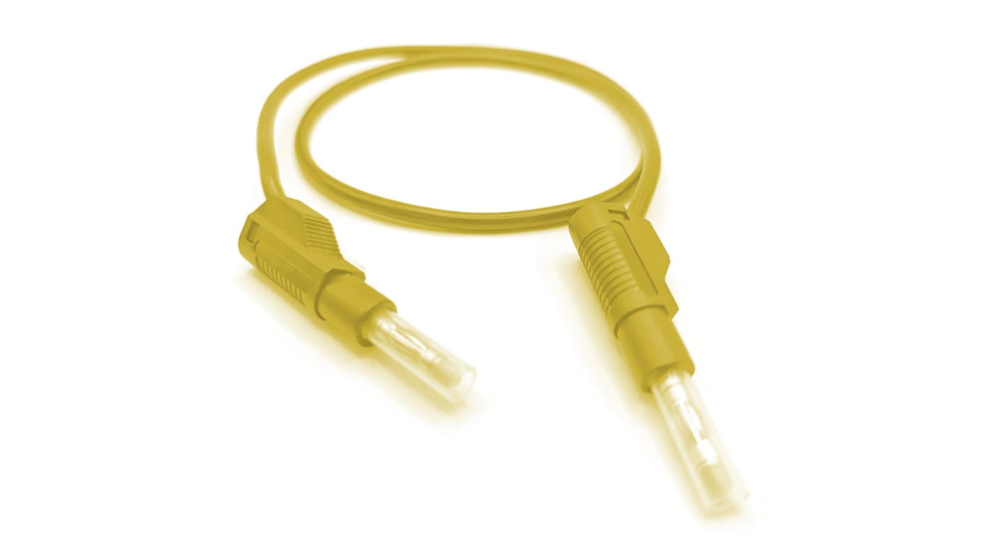 Mueller Electric Test lead, 32A, 600V, Yellow, 2m Lead Length