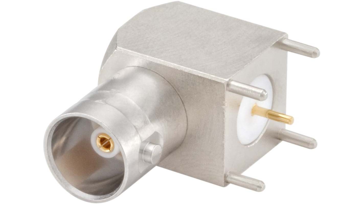 Rosenberger 71K201 Series, Jack Surface Mount MCX Connector, Solder Termination, Right Angle Body