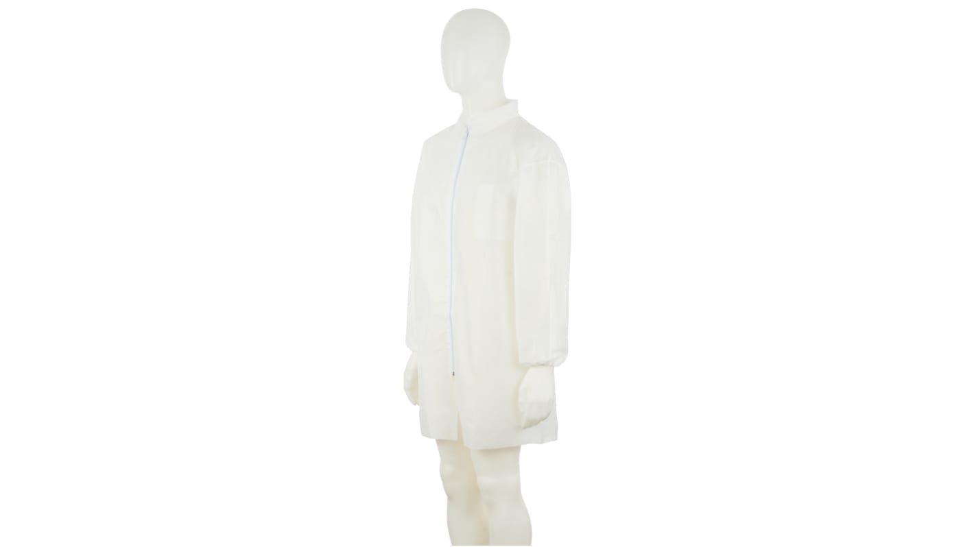 3M White Unisex Visitor Coat, XXL, 50Each per box