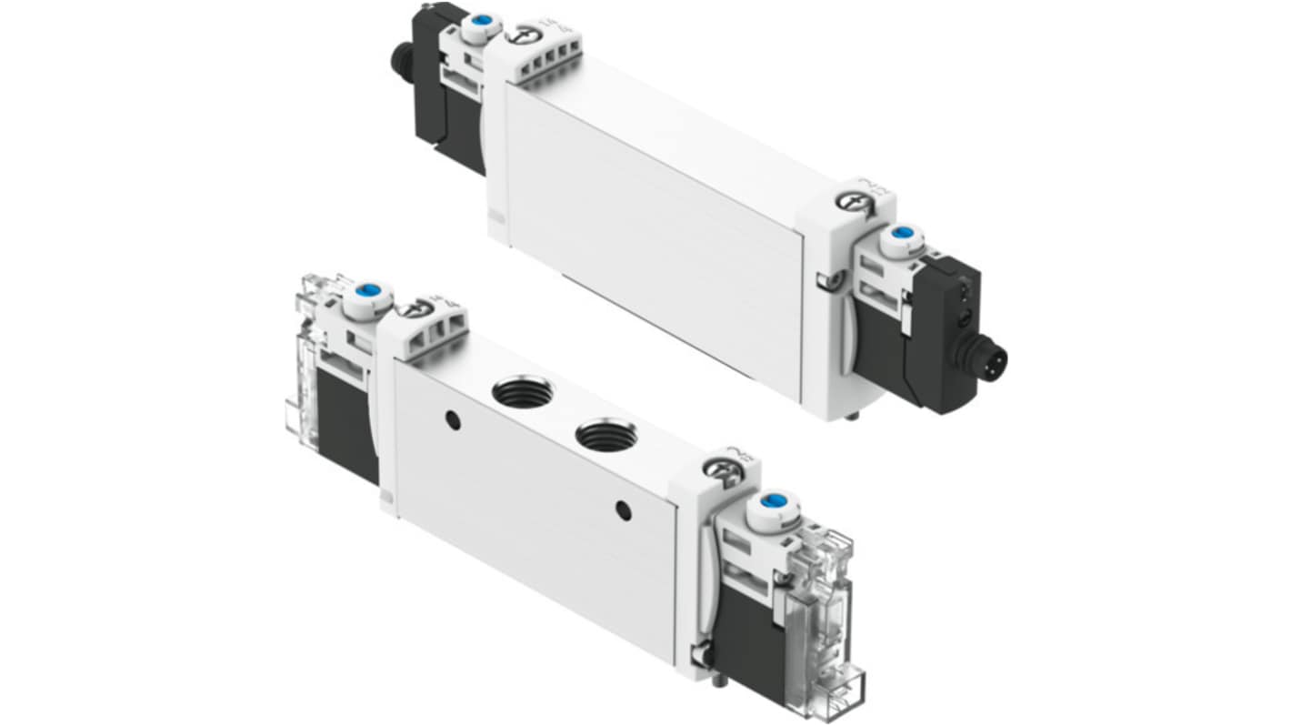 Festo 5/2-Way, Monostable Pneumatic Solenoid Valve - Electrical VUVG Series 24V dc