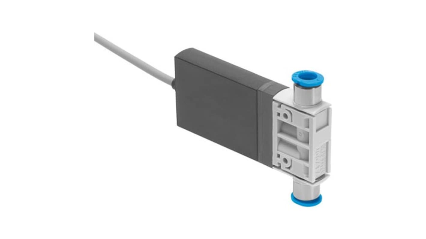Festo 2/2-Way, Closed, Monostable Pneumatic Solenoid Valve - Electrical MHJ10 Series 24V dc