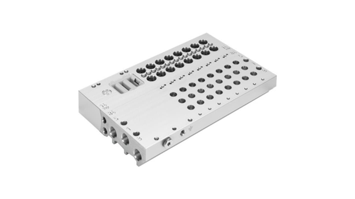 Festo VABM-B10 series 10 station NPT 3/4 Manifold for use with Solenoid And Pneumatic Valve, 8026376