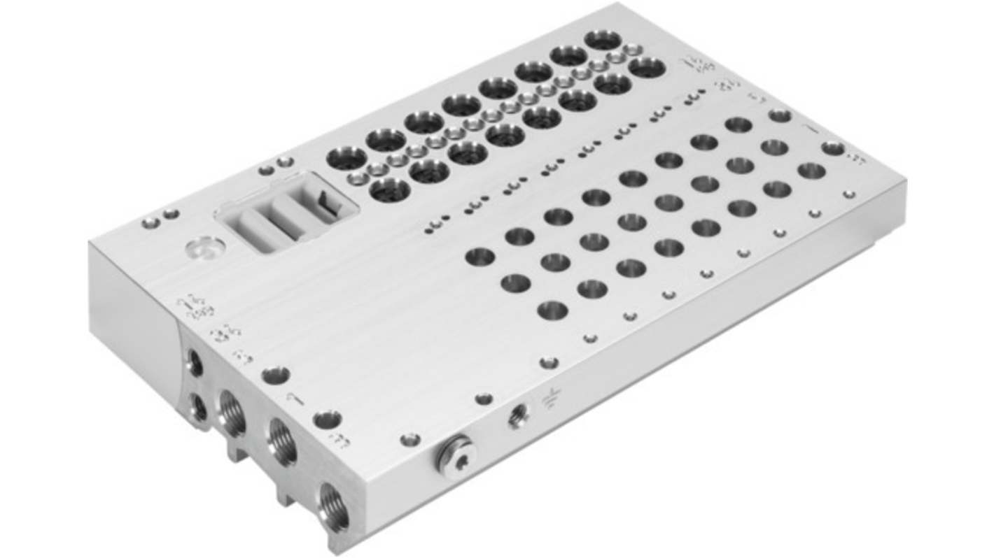 Festo VABM-B10 series 5 station NPT 3/4 Manifold for use with Solenoid And Pneumatic Valve, 8026371