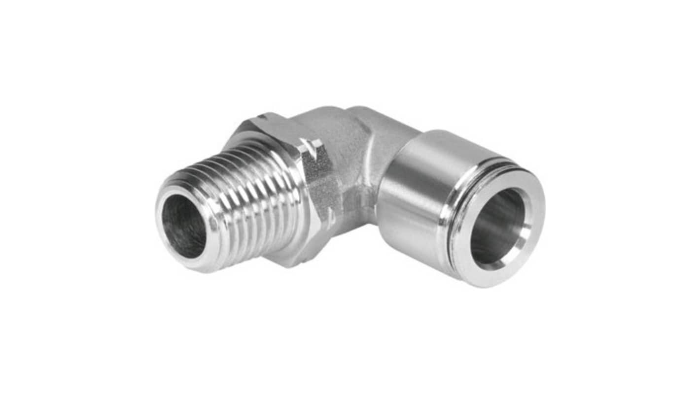 Festo CRQSL Series Push-in Fitting, NPTF 1/4 Male to 1/4 in, Threaded-to-Tube Connection Style, 565328