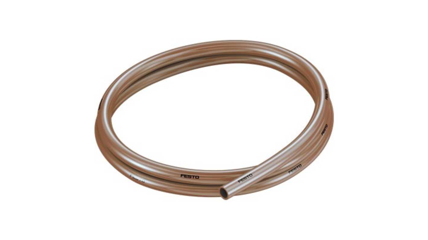 Festo PUN TPE, Flexible Tubing, 6mm ID, 10mm OD, Brown
