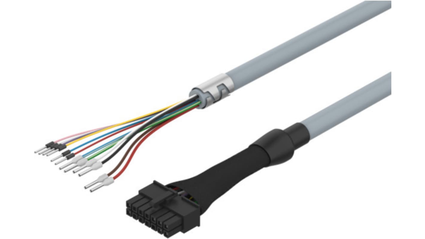 Festo NEBM Series Cable for Use with Servo Drives, 7.5m Length, 0 → 48 V dc,8181674