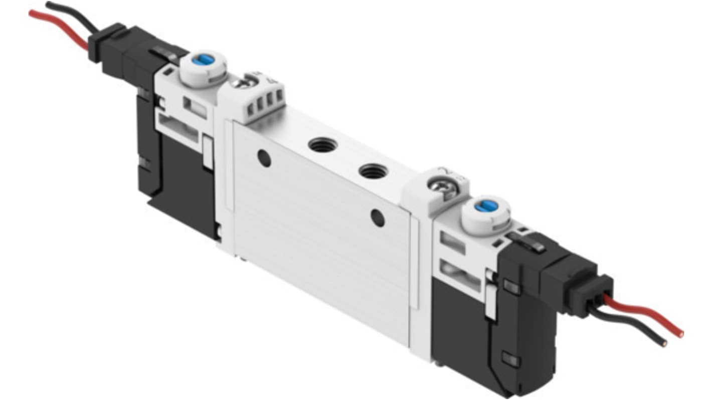 Festo 5/2 Bistable Pneumatic Solenoid Valve - Electrical M5 VUVG Series 24V dc