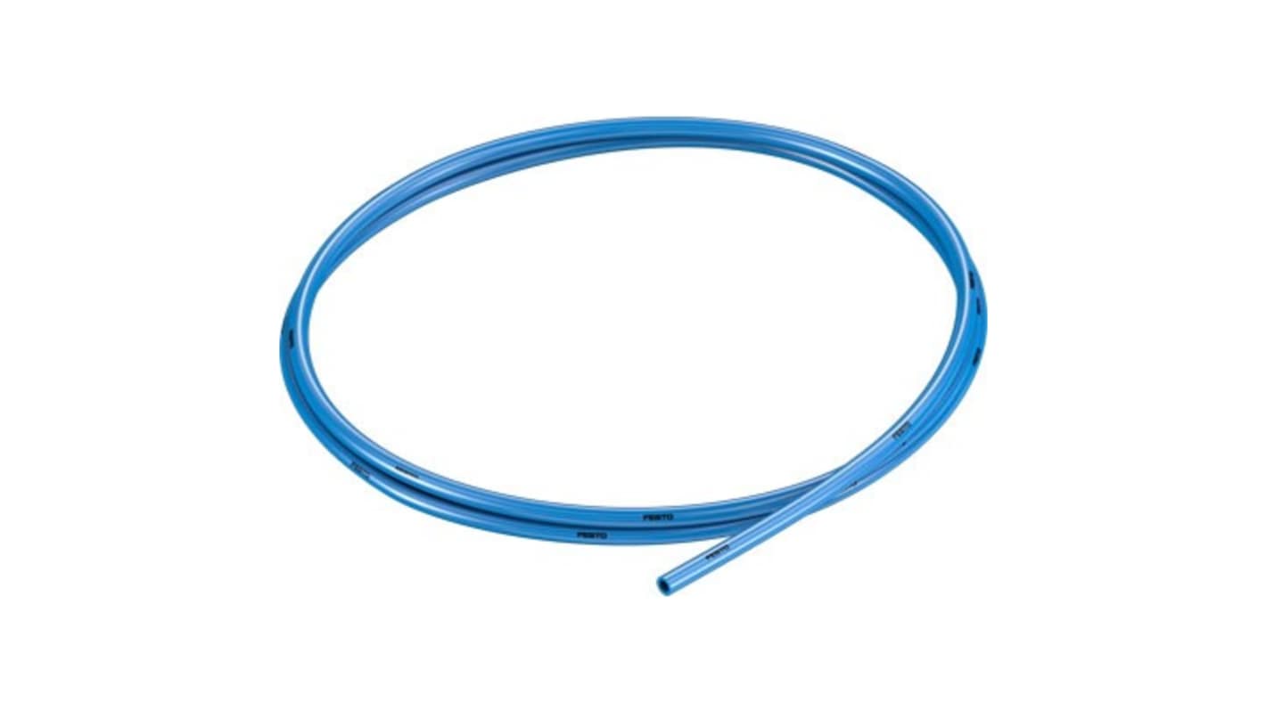 Festo PUN TPE, Flexible Tubing, 2mm ID, 4mm OD, Blue