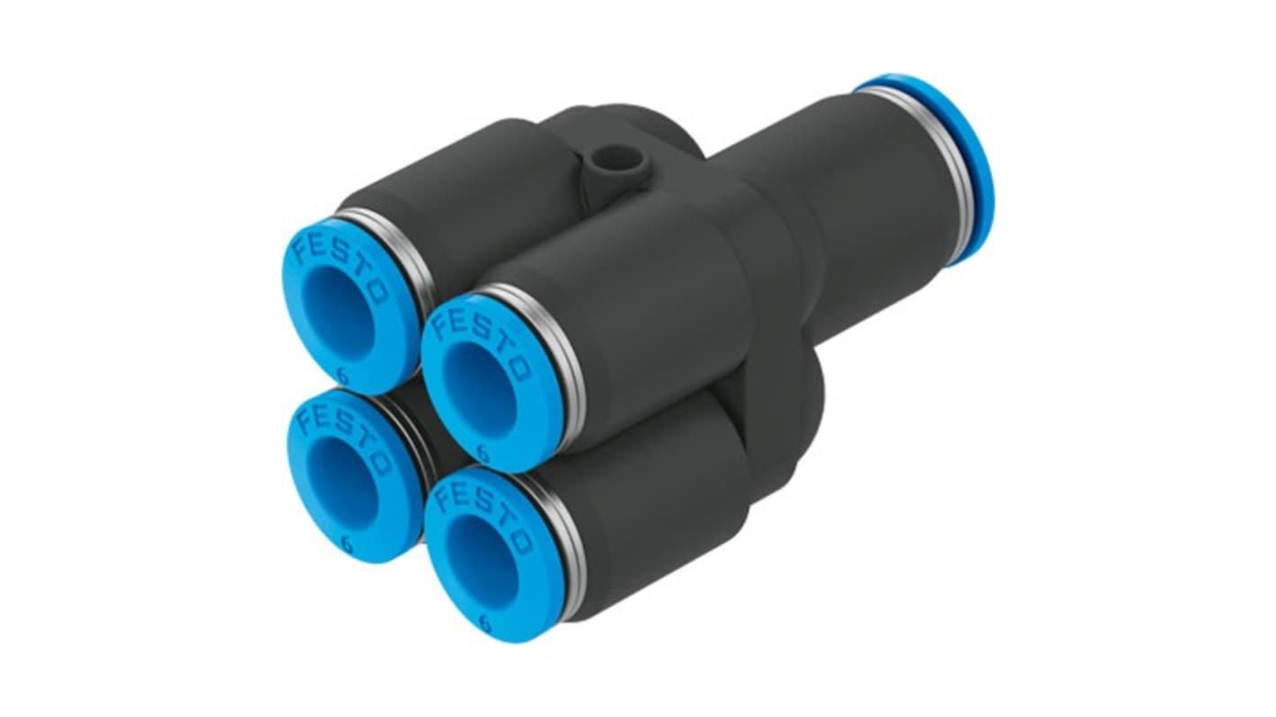 Festo QSQ Series Tube-to-Tube Adaptor, 1/4 in to 5/32 in, Tube-to-Tube Connection Style, 153815