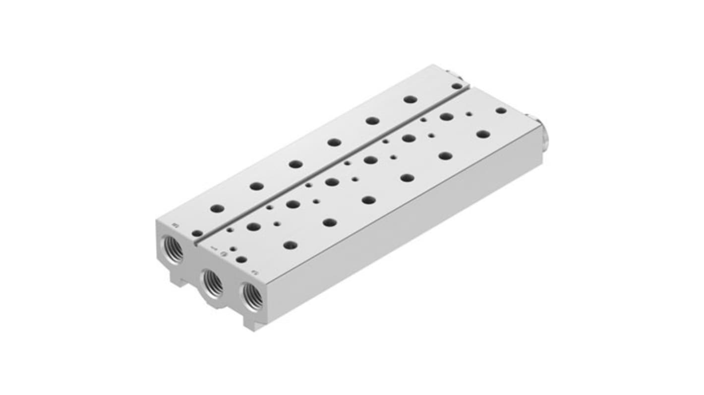 Festo VABM-B10 series 5 station NPT 3/8 Manifold for use with Solenoid And Pneumatic Valve, 8026273