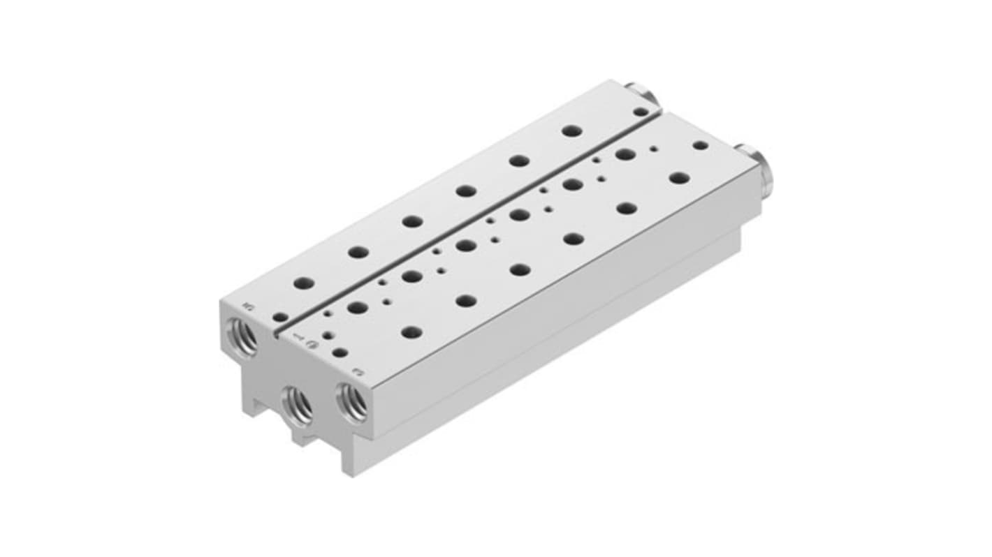 Festo VABM-B10 series 6 station NPT 1/4 Manifold for use with Solenoid And Pneumatic Valve, 576433