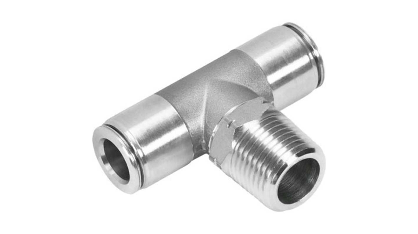 Festo CRQST Series Push-in Fitting, NPTF 1/8 Male to 1/4 in, Threaded-to-Tube Connection Style, 565335