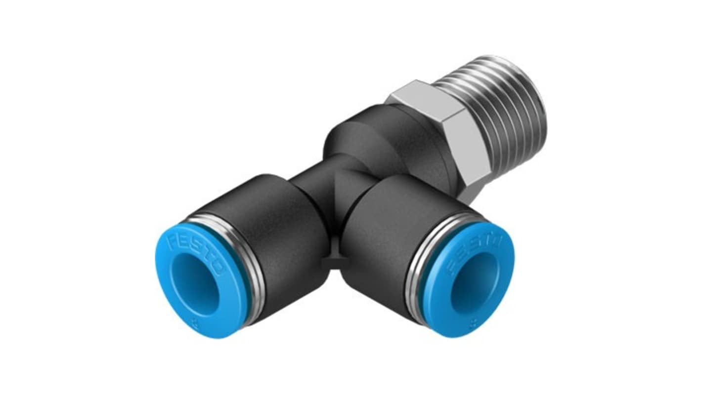 Festo QSTL Series Push-in Fitting, R 1/4 Male to 8 mm, Threaded-to-Tube Connection Style, 130828