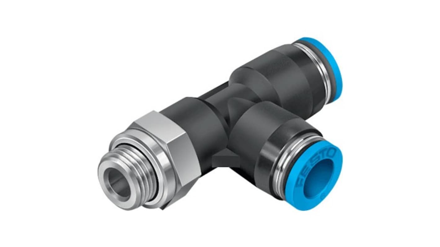 Festo QSTL Series Push-in Fitting, G 1/8 Male to For tubing outside diameter 6 mm, Threaded-to-Tube Connection Style,