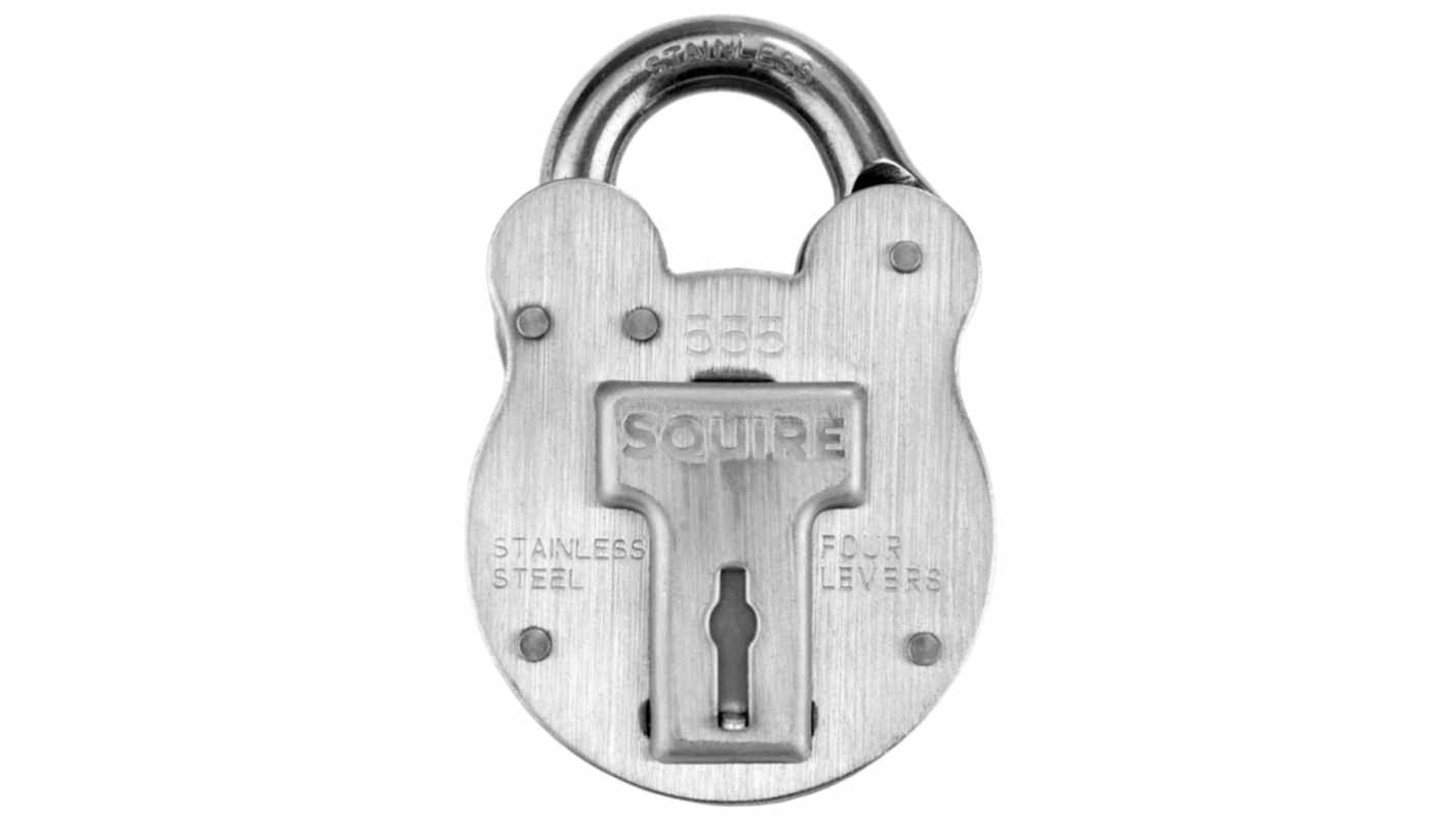 Squire Padlock Weatherproof Steel Padlock, 8mm Shackle, 51mm Body
