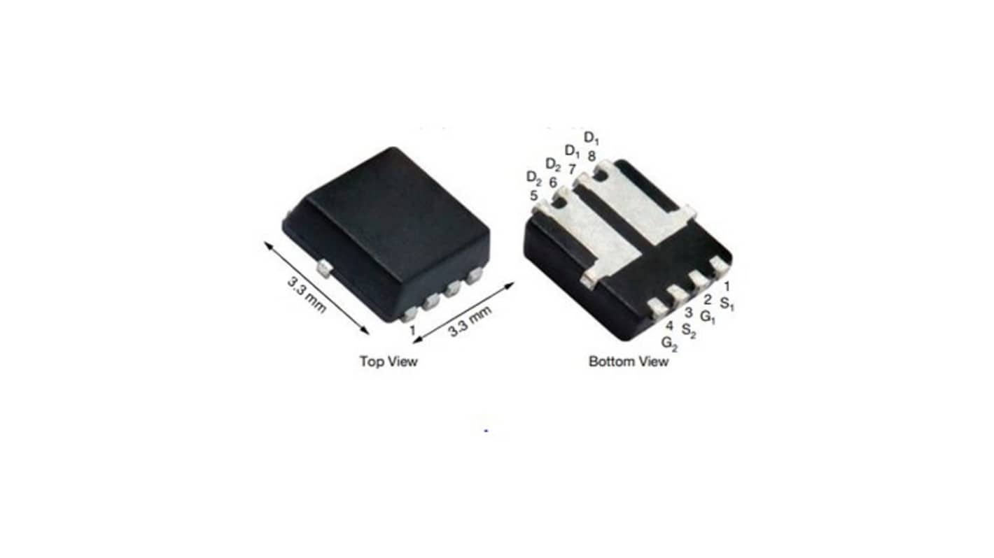 Vishay SIS9122 Dual N-Channel MOSFET, 7.1 A, 100 V, 8-Pin PowerPAK SIS9122DN-T1-GE3