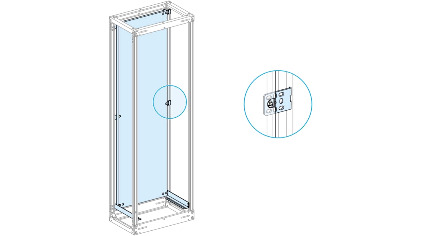 Schneider Electric LVS Series Sheet Steel Mounting Plate for Use with Enclosure, 524 x 1794 x 35mm