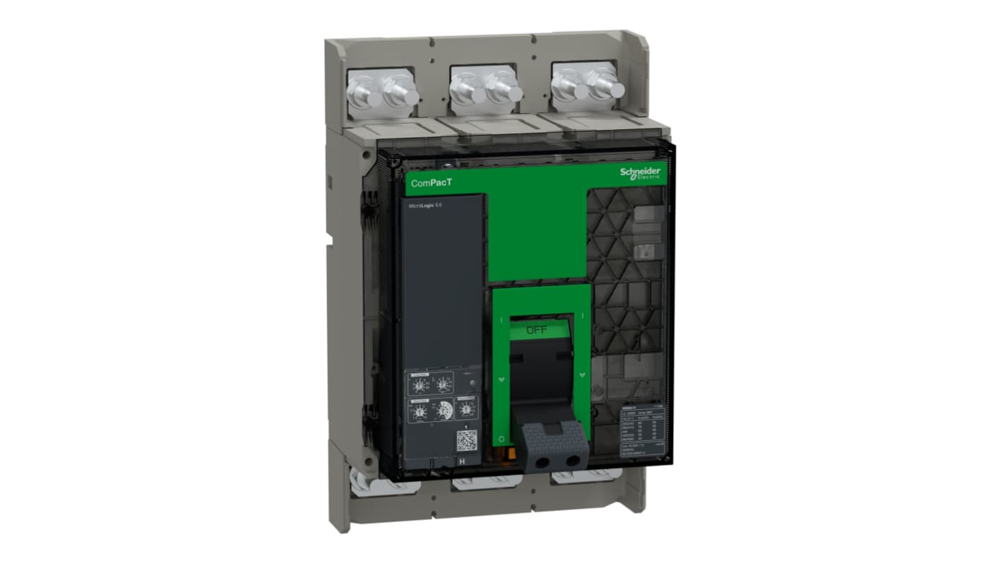 Schneider Electric, ComPacT MCCB 3P 800A, Breaking Capacity 70 kA, Fixed Mount