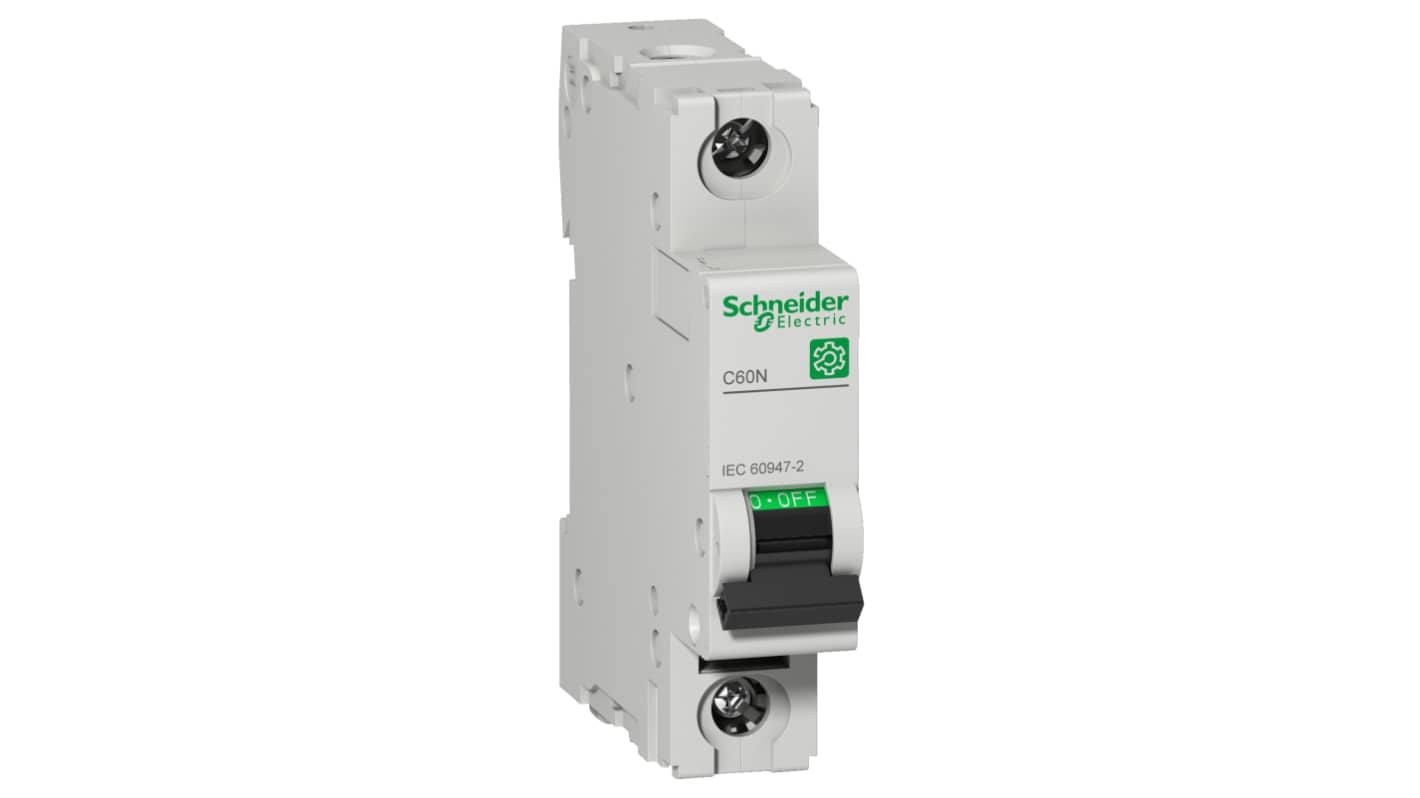Schneider Electric Multi9 M9F MCB Mini Circuit Breaker, 1P, 6A Curve D, 240V AC, 10 kA Breaking Capacity