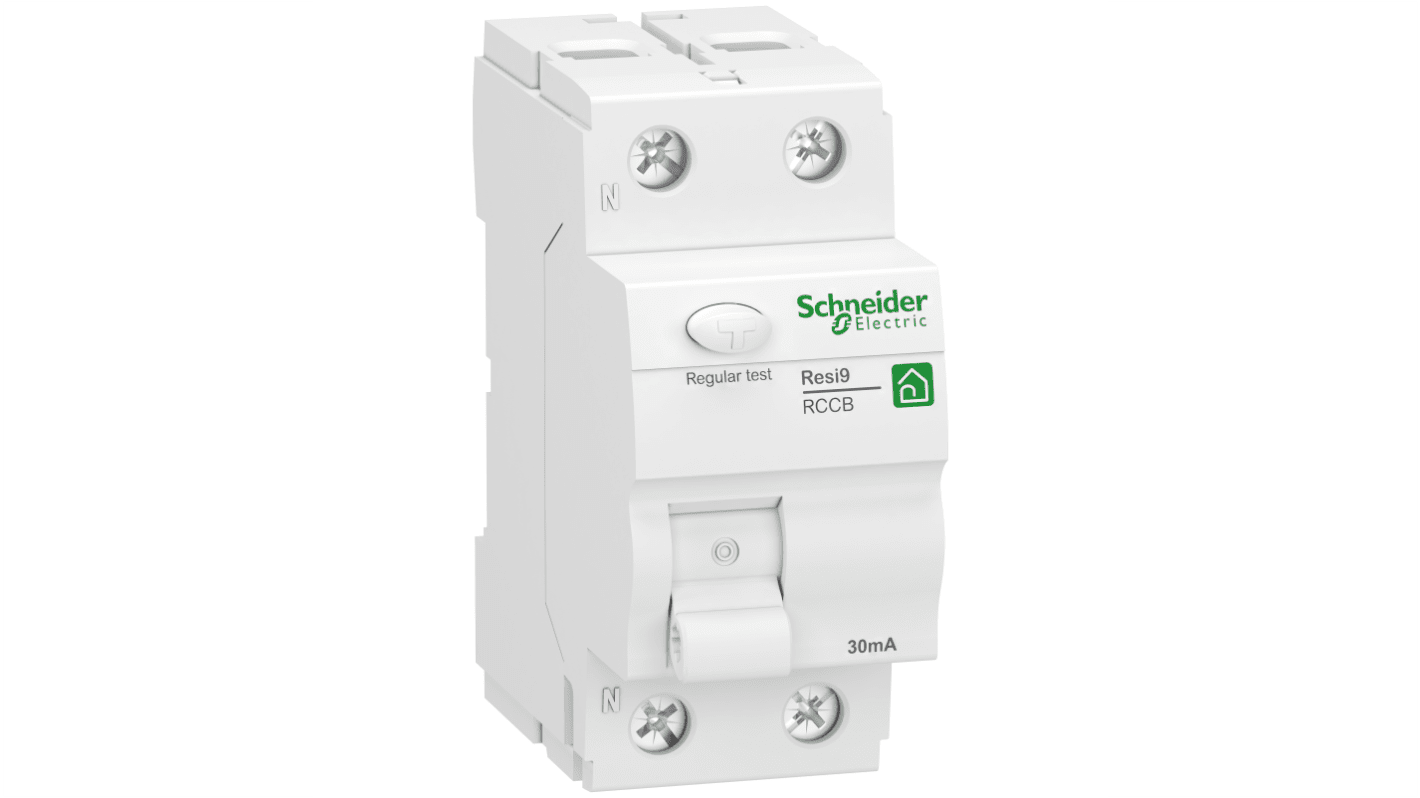 Schneider Electric R9R RCCB, 25A, 2 Pole, 30mA, Type A, 230V ac