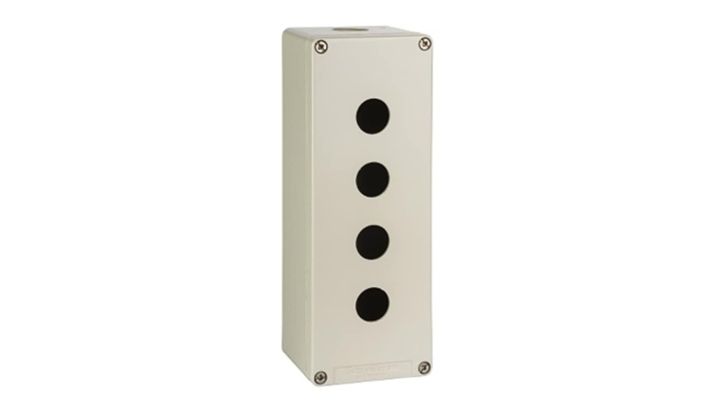Schneider Electric Harmony XAP Series Grey Die Cast Zinc Enclosure, IP65, IK07, Flanged, Grey Lid, 80 x 220 x 77mm
