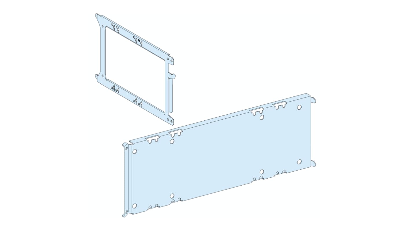 Schneider Electric LVS Series Sheet Steel Mounting Plate for Use with Enclosure, 650 x 200mm