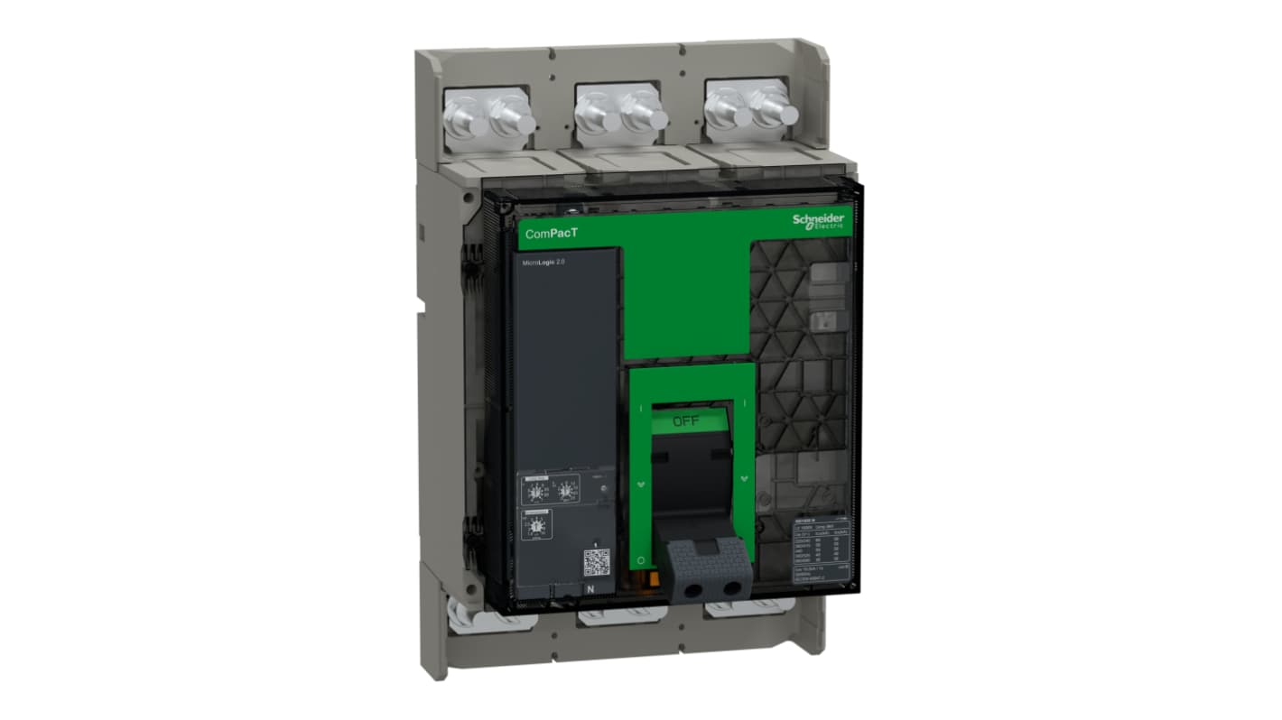 Schneider Electric, ComPacT MCCB 3P 1kA, Breaking Capacity 50 kA, Fixed Mount