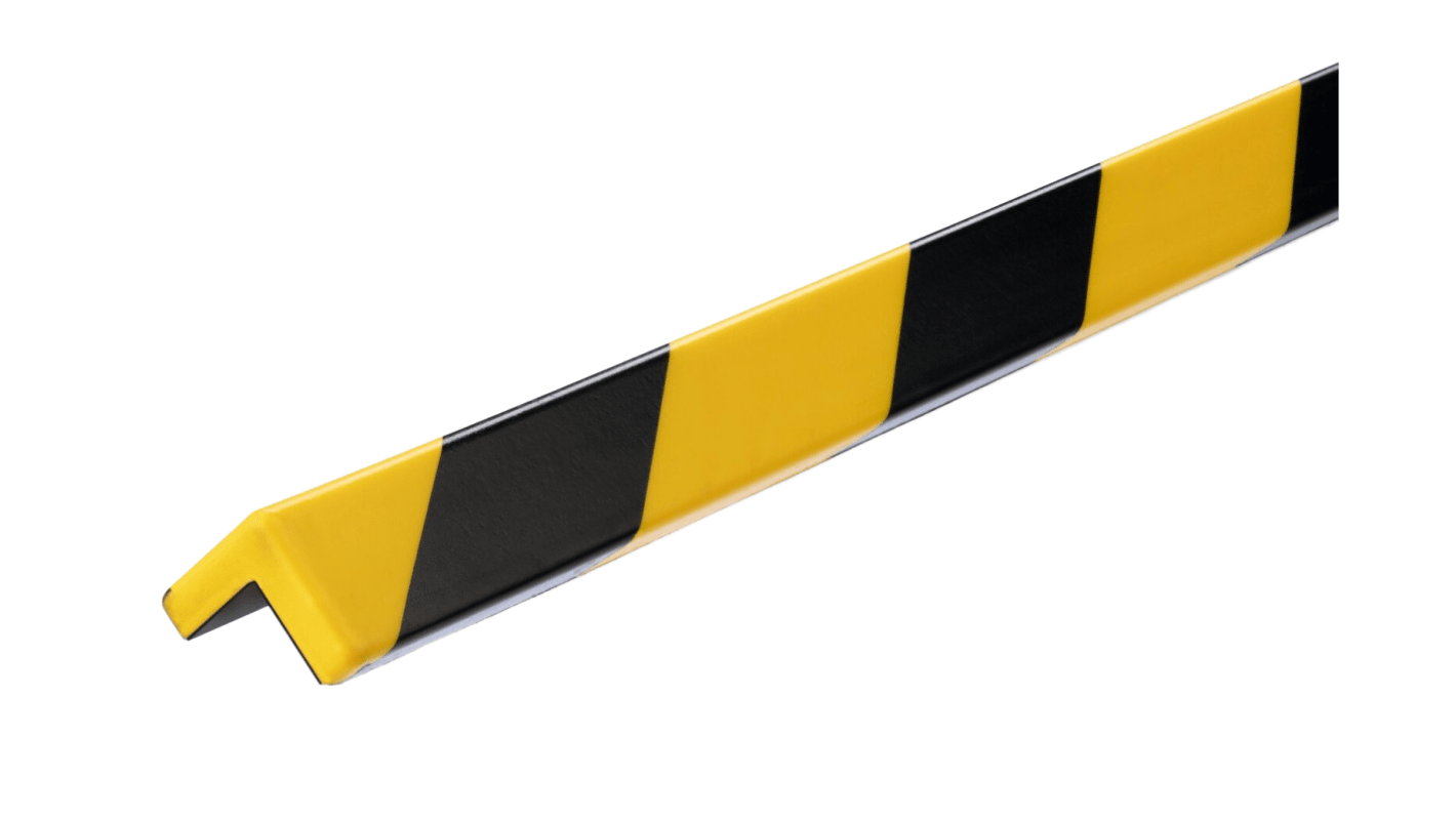 Durable Black, Yellow Corner Protector 1000mm x 26mm
