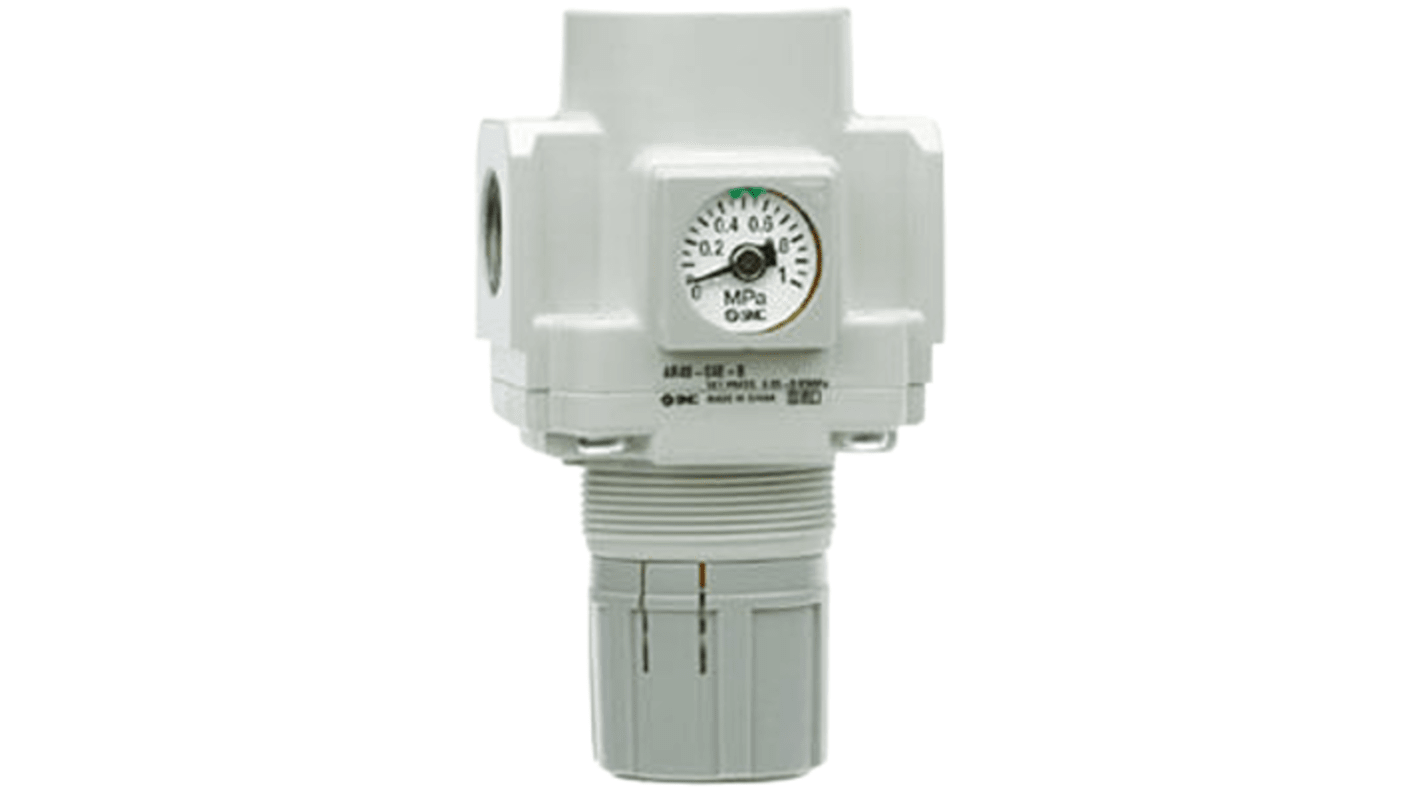 SMC G 1/4 Regulator - 0.05MPa to 0.85MPa, 1/8 in, 1MPa max. input, AR20K-F02BG-B