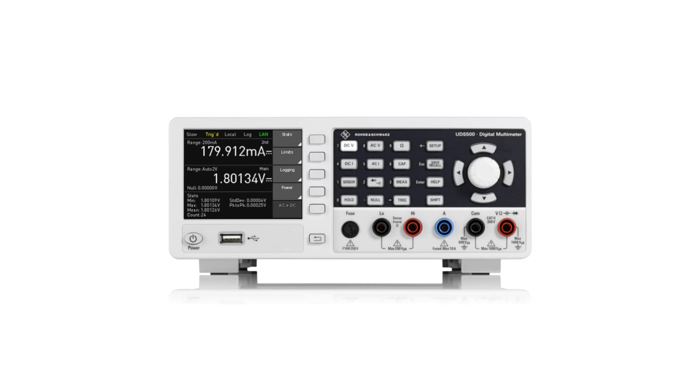 UDS500 Bench Digital Multimeter, True RMS, 10A ac Max, 10A dc Max, 750V ac Max