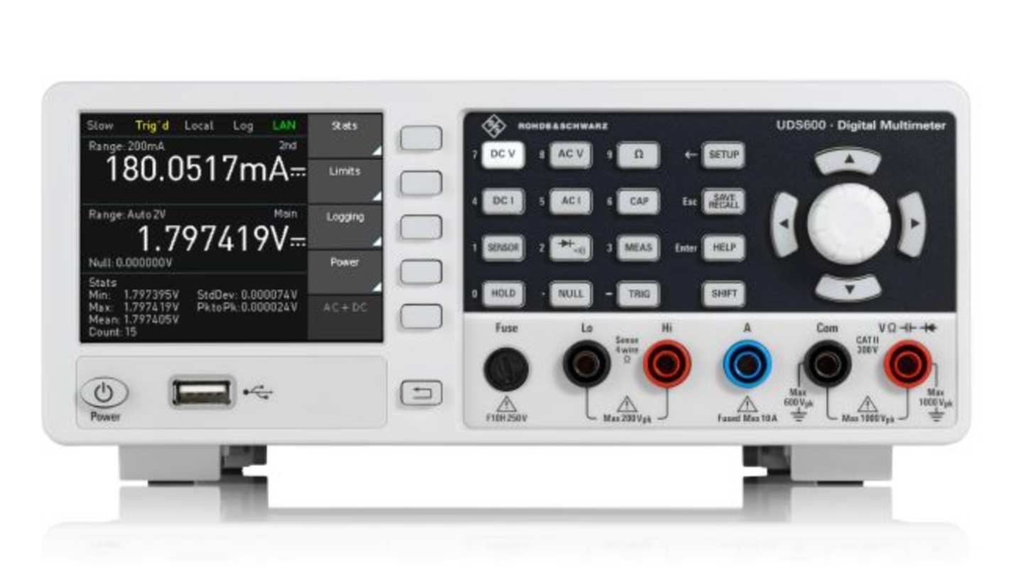 UDS600 Bench Digital Multimeter, True RMS, 10A ac Max, 10A dc Max, 750V ac Max