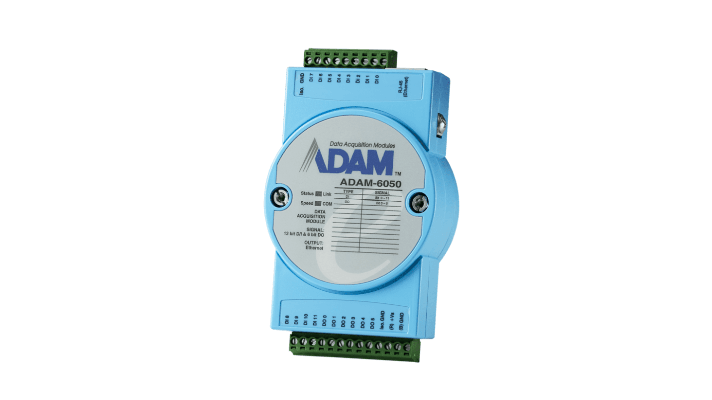ADAM 6050 Series I/O module, Analog, 10 → 30 V dc