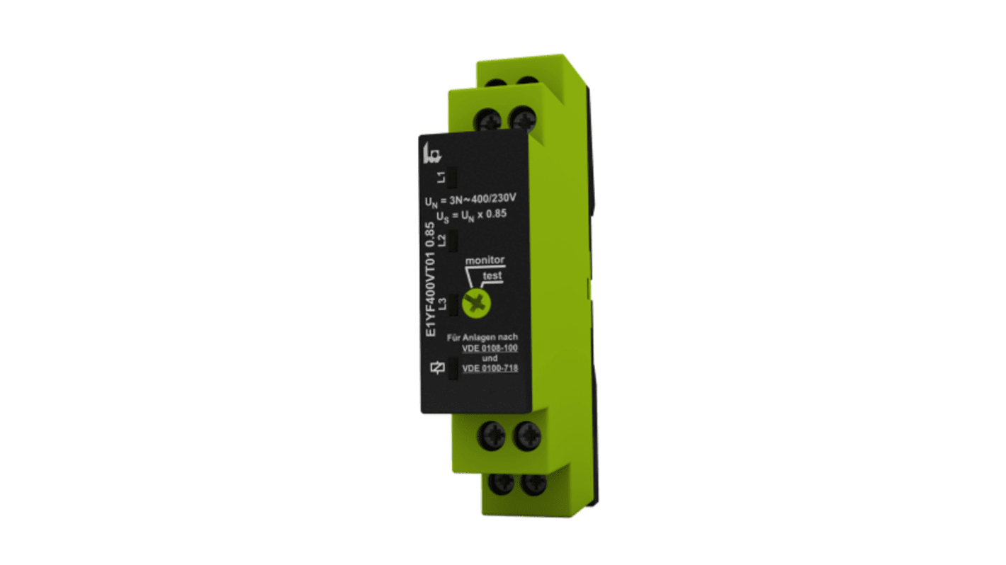 Voltage Monitoring Relay, 1, 3 Phase, SPDT, 400V ac, DIN Rail