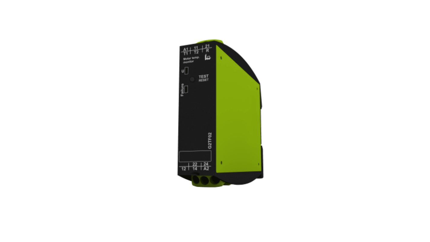Temperature Monitoring Relay, 1 Phase, DPDT, 230V ac, DIN Rail