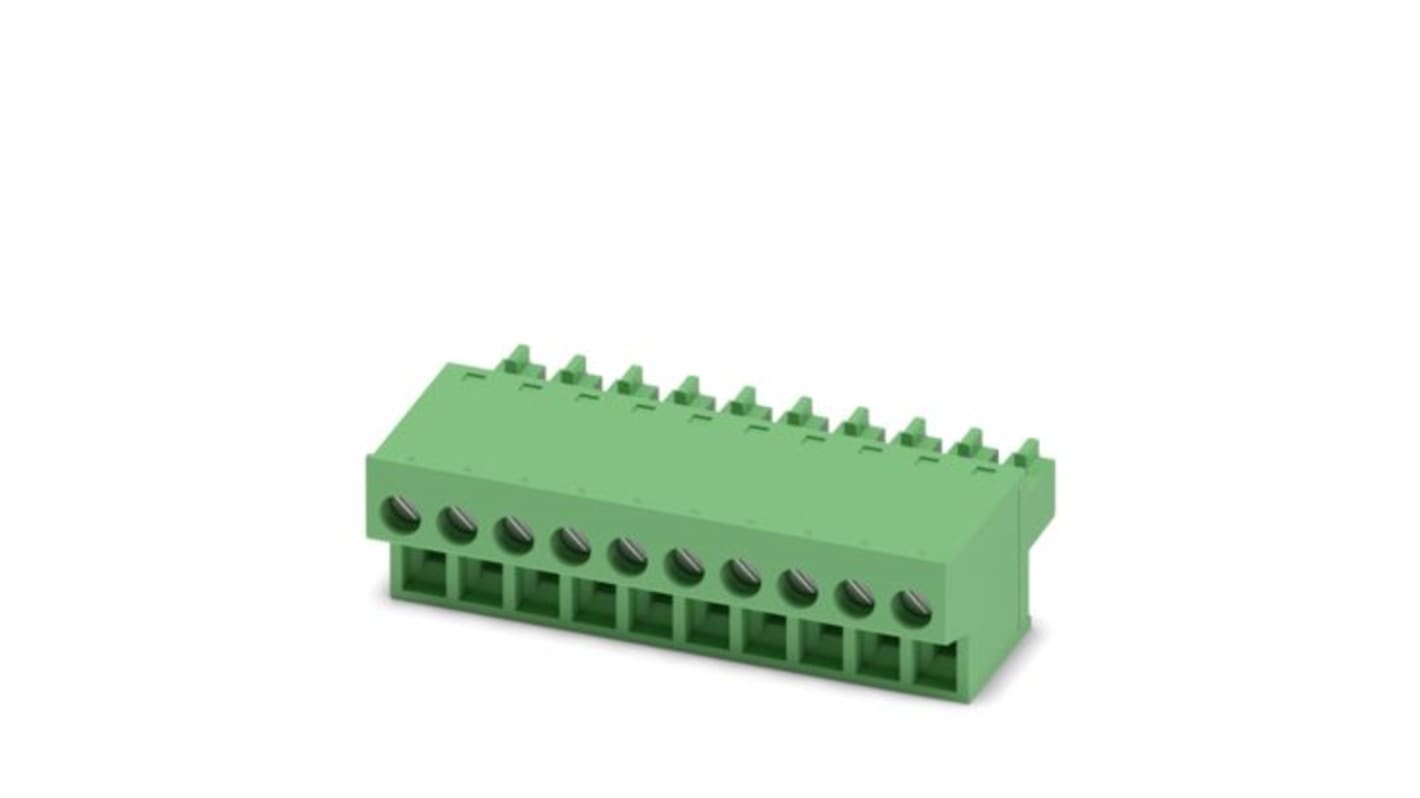 Phoenix Contact FRONT-MC 1 Series PCB Connector, 10-Contact, 3.81mm Pitch, PCB Mount, 1-Row, Screw Termination