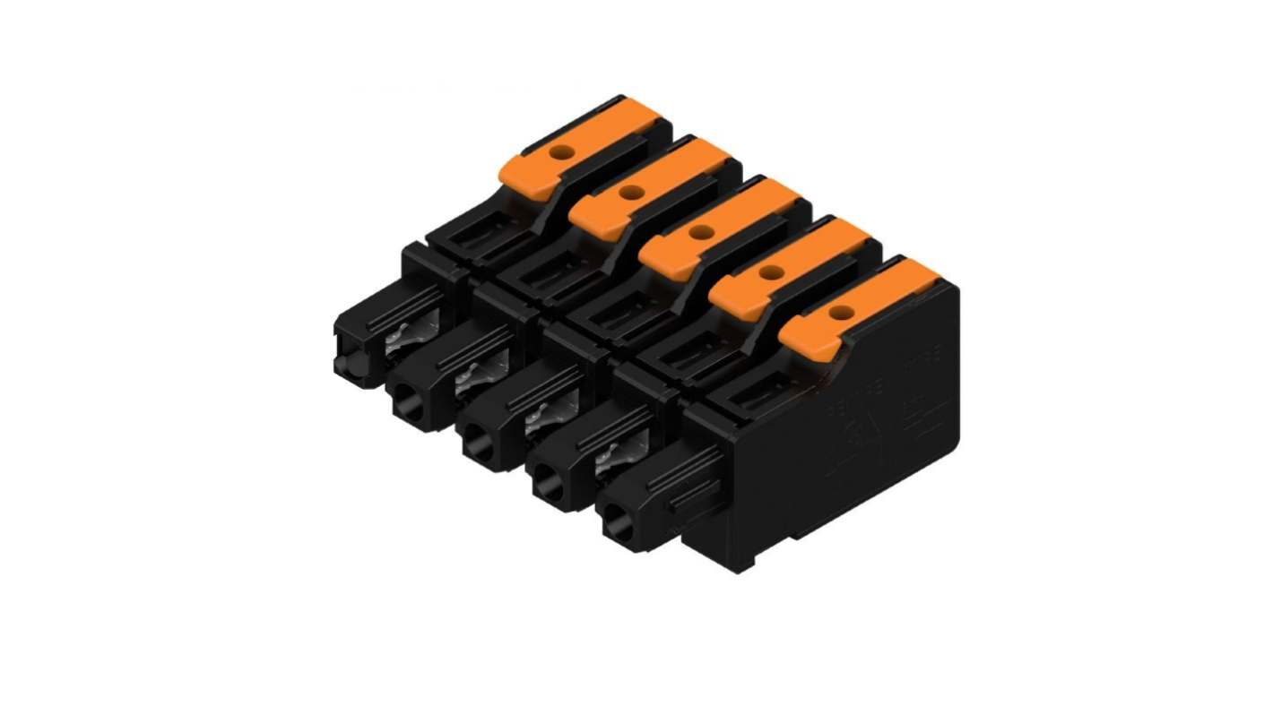 Weidmüller, 7.5mm Pitch, OMNIMATE 4.0, 5 Way, , Pluggable Terminal Block, Plug, PCB Mount, Snap In Termination,